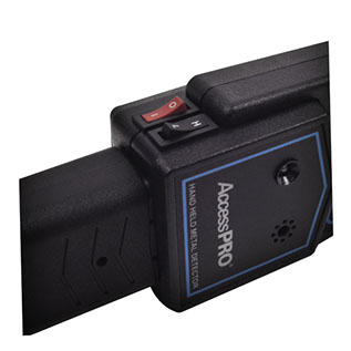 Detector de mano Hikvision - agarre y botones